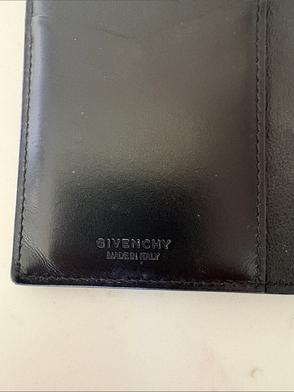 Givenchy Black Leather Wallet with Silver Double-G Logo - Picture 6 of 15